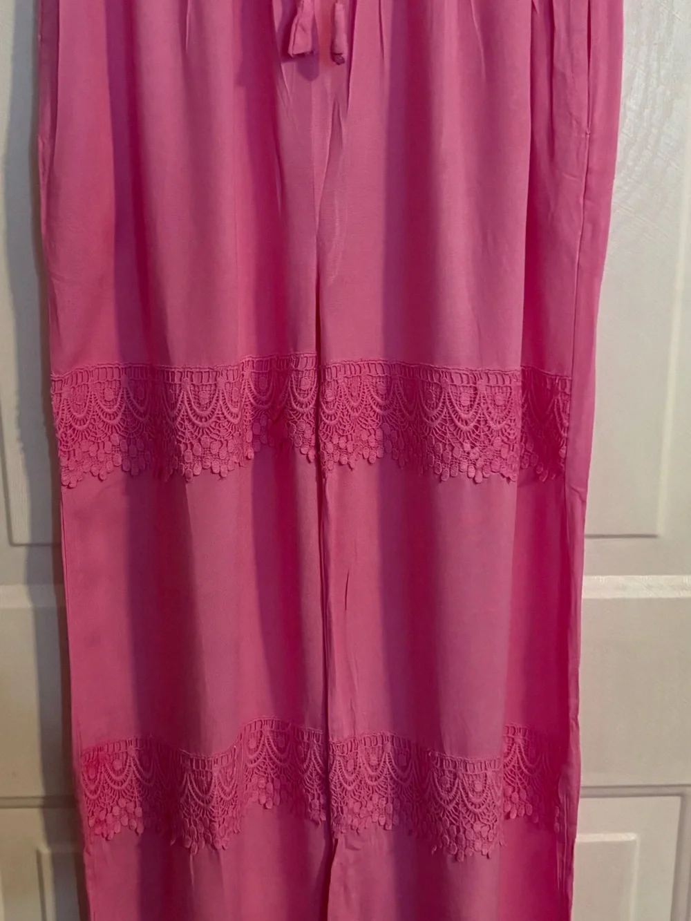 Fuchsia Embroidered Tunic & Wide Leg Pant Set - Picture 13 of 14